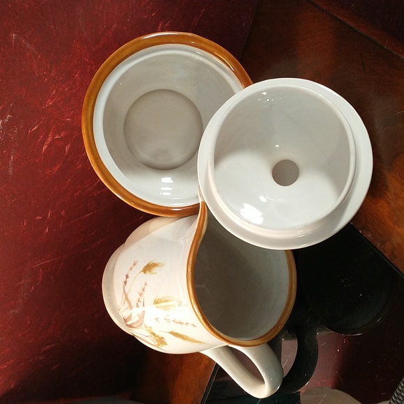 Antique Country Life Sangostone Autumn Wheat Rosenthal Creamer & Sugar Bowl Set - Picture 5 of 7